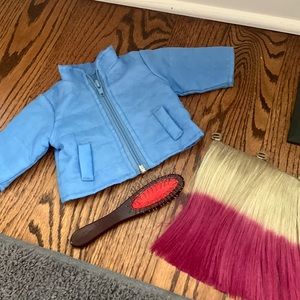 American girl brush 2bags bracelet and hair extension